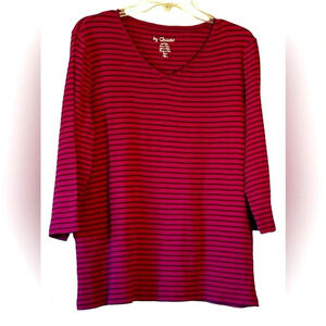 By Chicos sporty striped top